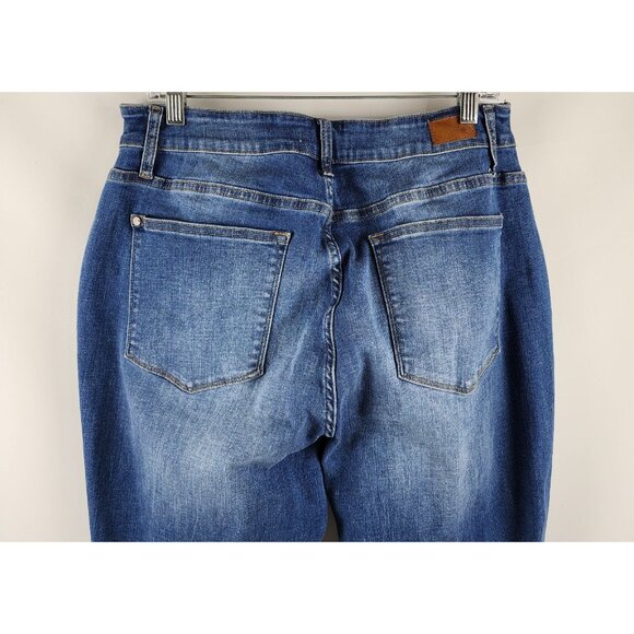 Judy Blue Jeans Womens Plus 18W Blue Bloom Maternity Destroyed Boyfriend Fit - Picture 11 of 13